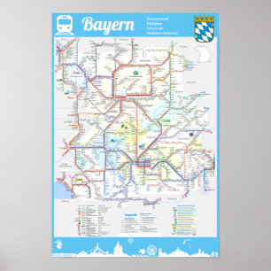 " Germany: BAYERN RAILmap network ... Poster