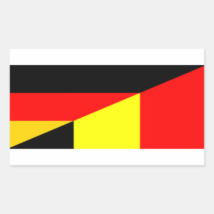 germany belgium half flag country symbol rectangular sticker