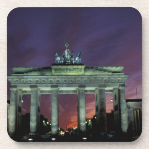 Germany, Berlin. Brandenburg Gate at night. Coaster
