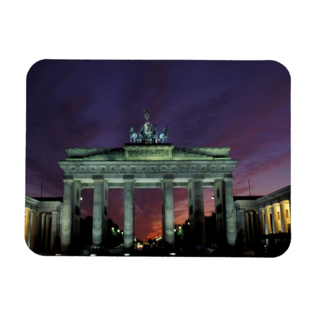 Germany, Berlin. Brandenburg Gate at night. Magnet (Horizontal)