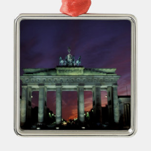 Germany, Berlin. Brandenburg Gate at night. Metal Tree Decoration