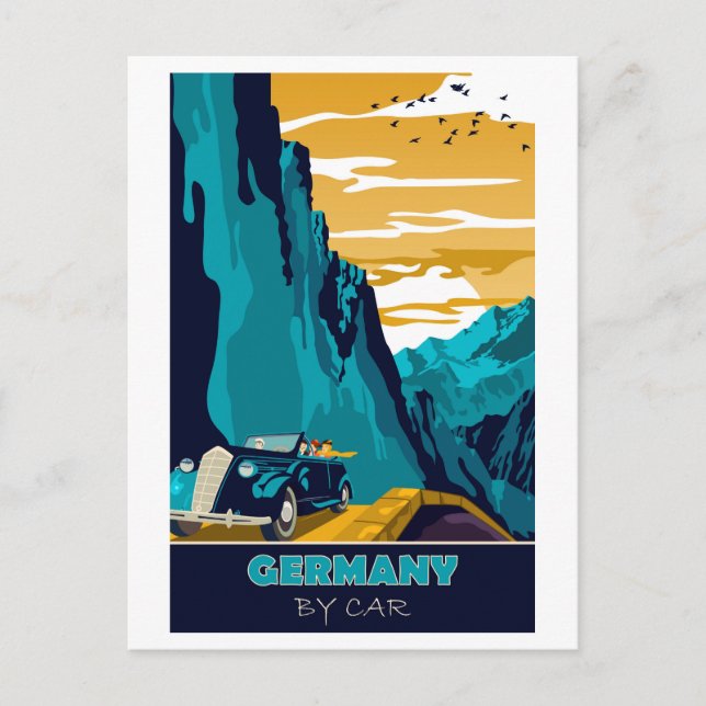 Germany by Car Postcard (Front)