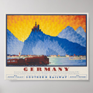 Germany by Southern Railway Vintage Poster 1935