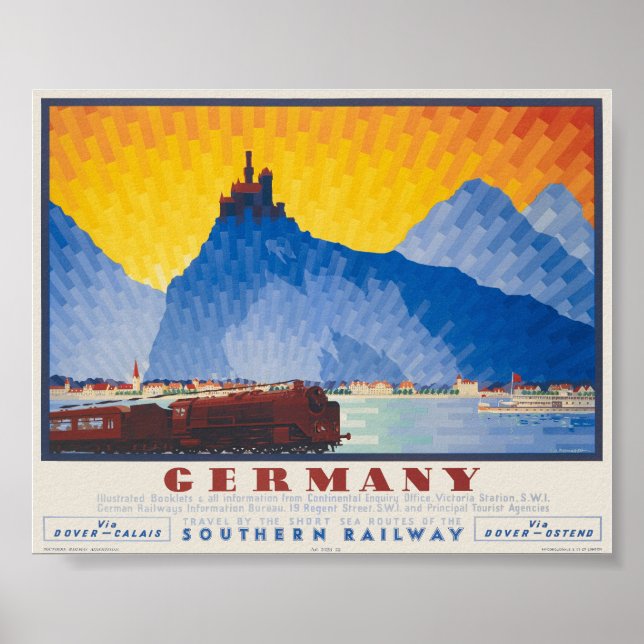 Germany by Southern Railway Vintage Poster 1935 (Front)