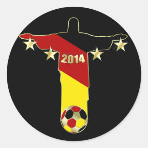 Germany Champions Deutschland Christus Erlöser Classic Round Sticker