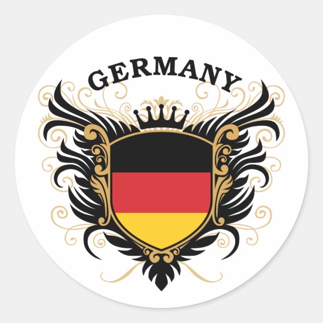 Germany Classic Round Sticker (Front)
