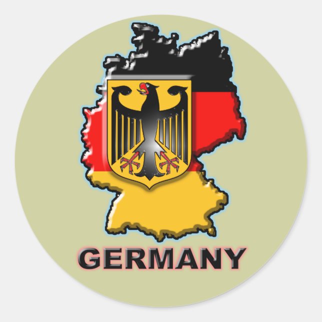 Germany Classic Round Sticker (Front)