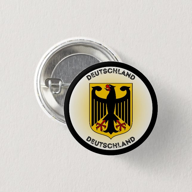 Germany Coat of Arms Circle Shape 3 Cm Round Badge (Front & Back)