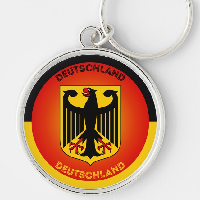 Germany Coat of Arms Circle Shape Key Ring (Front)