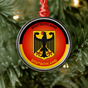 Germany Coat of Arms Circle Shape Metal Tree Decoration