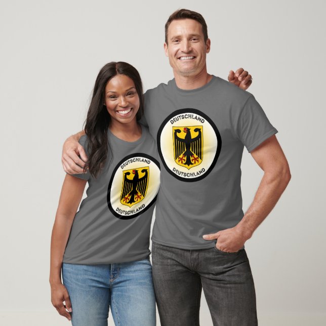 Germany Coat of Arms Circle Shape T-Shirt (Unisex)