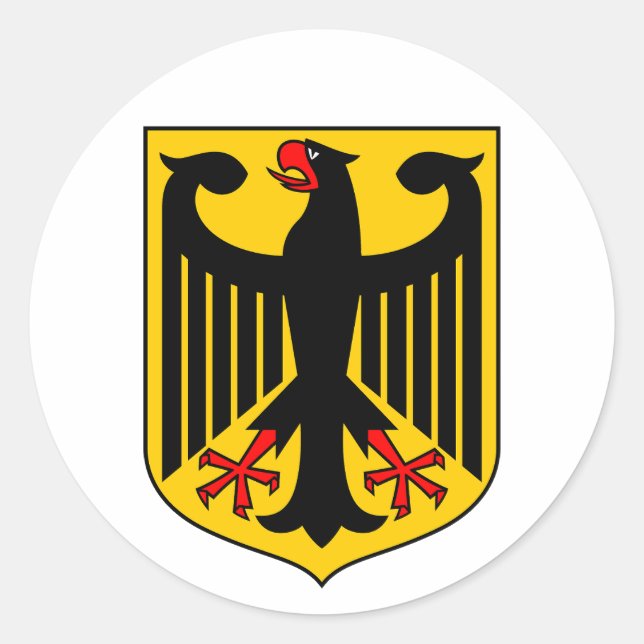Germany coat of arms classic round sticker (Front)