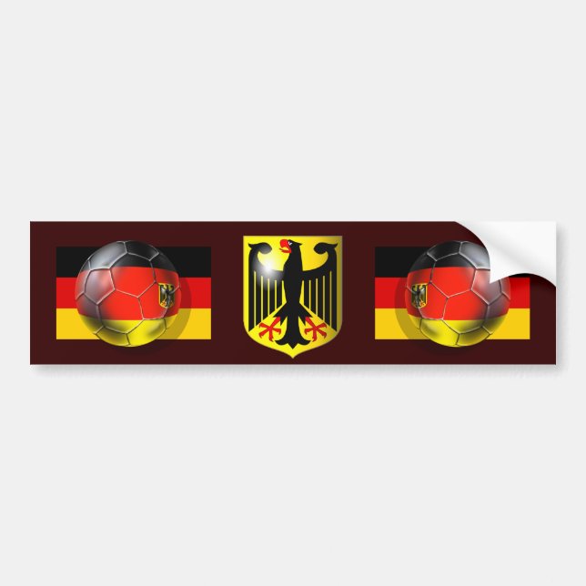 Germany coat OF of arm football of signal autostic Bumper Sticker (Front)