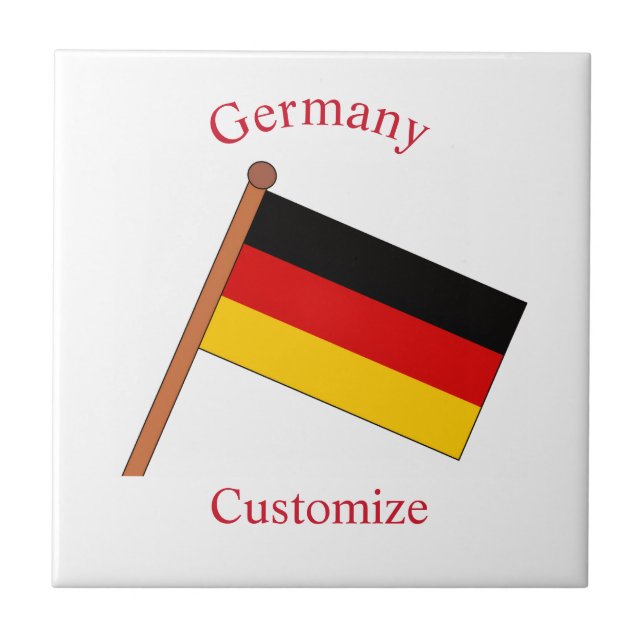 Germany Country Flag Thunder_Cove Tile (Front)