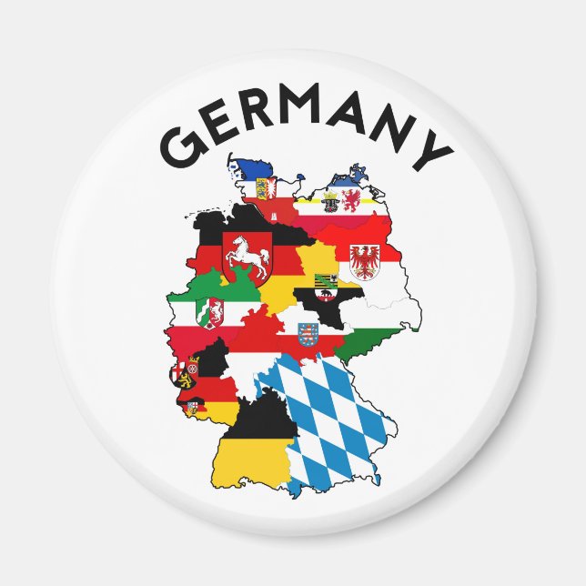 germany country political flag map region province magnet (Front)