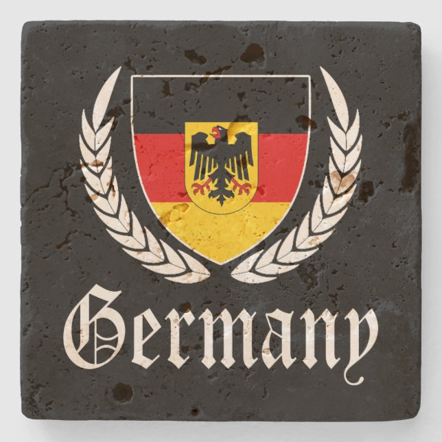 Germany Crest Stone Coaster (Front)