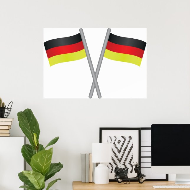 Germany Crossed Flags Pride and Heritage Poster (Creator Uploaded)