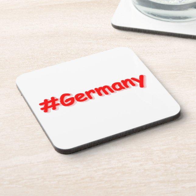 "#Germany" Cute Design. Buy Now Coaster (Left Side)