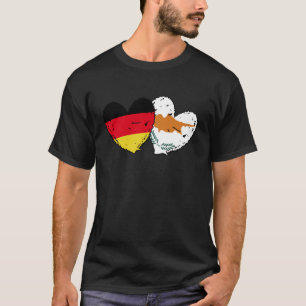 Germany Cyprus Heart Flags German Cypriot Dual Fri T-Shirt