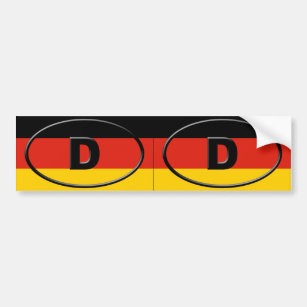 Germany - Deutschland - European oval Bumper Sticker