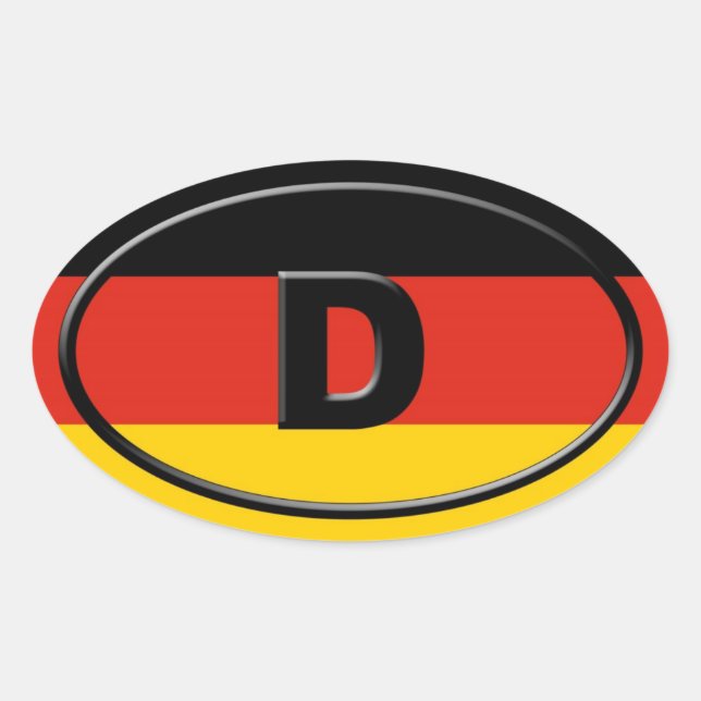 Germany - Deutschland - European Oval Sticker (Front)
