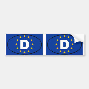 Germany Deutschland European Union oval Bumper Sticker