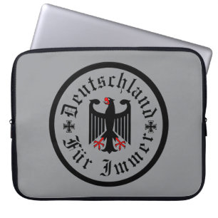 Germany/Deutschland Forever/black eagle/iron cross Laptop Sleeve