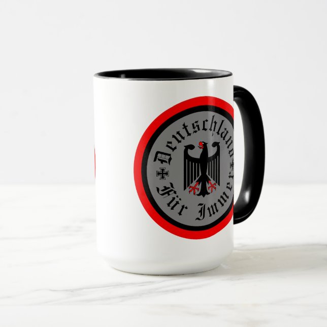 Germany/Deutschland Forever/black eagle/iron cross Mug (Front Right)