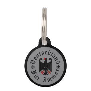 Germany/Deutschland Forever/black eagle/iron cross Pet Tag