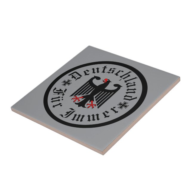 Germany/Deutschland Forever/black eagle/iron cross Tile (Side)