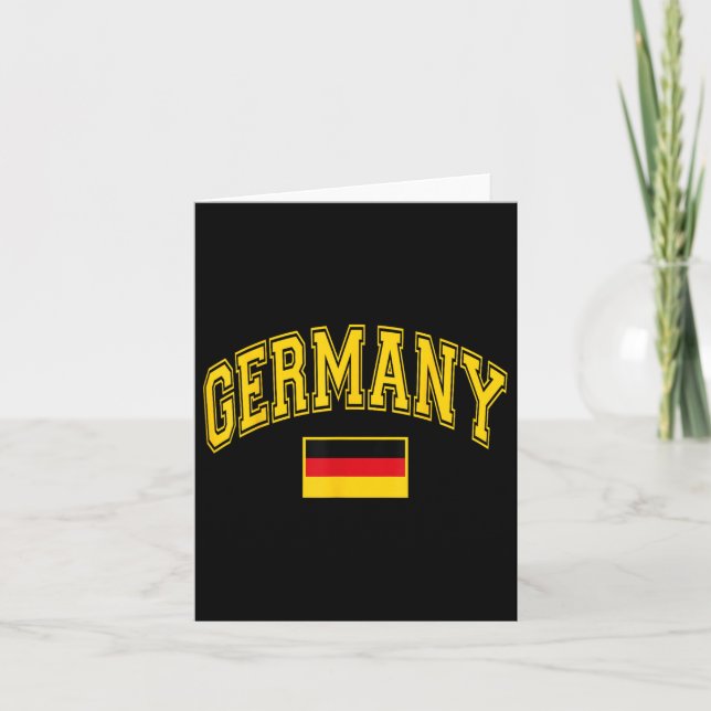 Germany Deutschland German Flag Graphic  Card (Front)