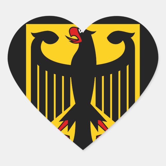 germany emblem heart sticker (Front)