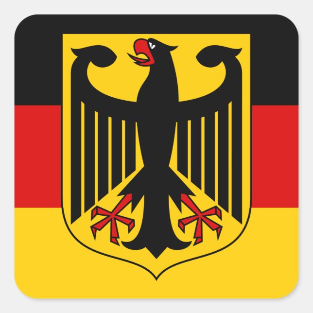 germany emblem square sticker (Front)