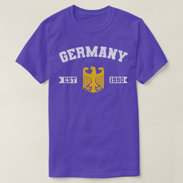 Germany Est 1990 Coat of Arm German Country T-Shirt (Design Front)