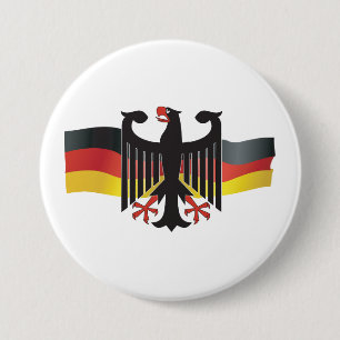 Germany Federal Eagle Coat of Arms 7.5 Cm Round Badge