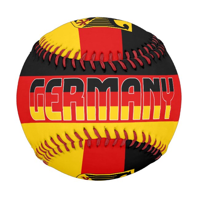 Germany Flag and Coat of Arms Patriotic Baseball (Front)