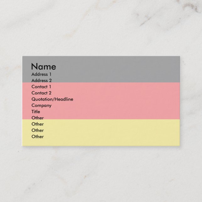 Germany Flag Business Card (Front)