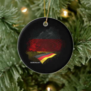 Germany flag ceramic tree decoration