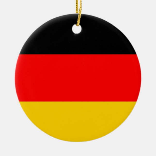 Germany Flag Ceramic Tree Decoration (Front)