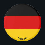 Germany Flag Charming Patriotic Magnet<br><div class="desc">Germany Flag Charming Patriotic Magnet with the Germany flag displayed all over the magnet. Country name is subtly integrated in the design on the bottom. Text is fully customisable using "Customise it!" feature. This beautiful Germany Magnet is the stylish gift for any occasion. © 2022 CountriesOfTheWorld</div>