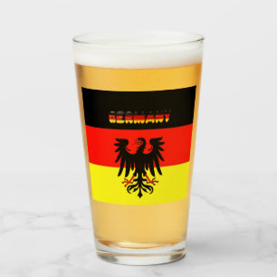 Germany flag-coat of arms glass