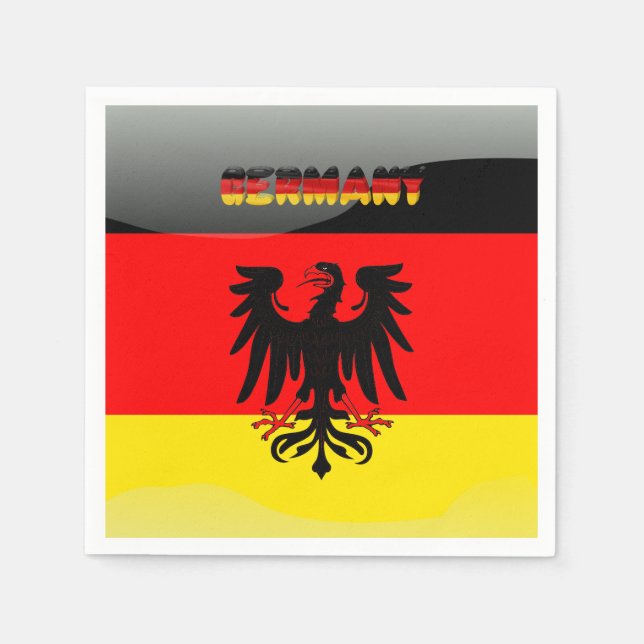 Germany flag-Coat of arms Paper Napkins (Front)