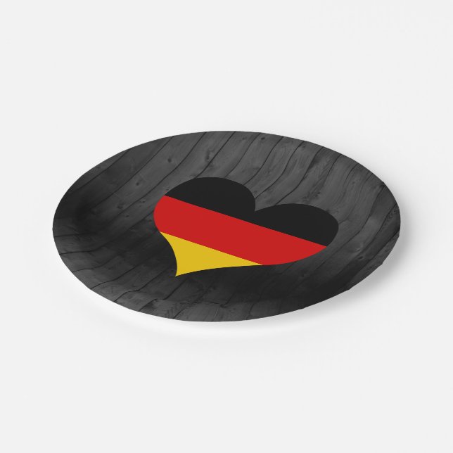 Germany flag coloured paper plate (Angled)