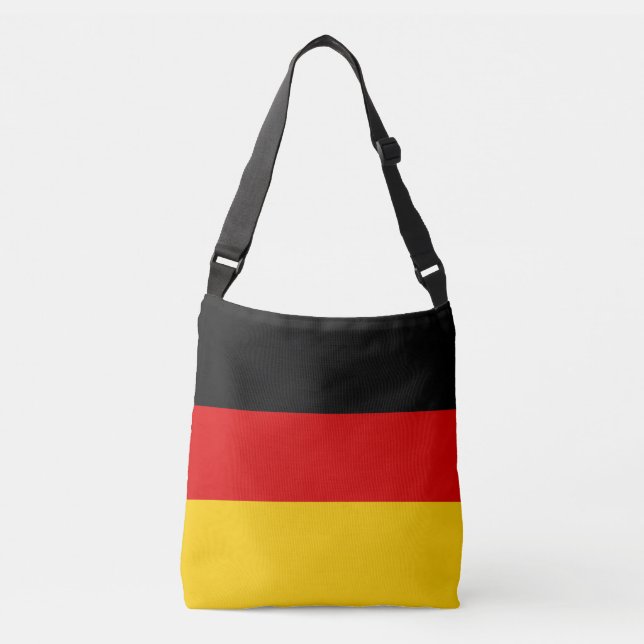 Germany Flag Colours Black Red Gold Deutsche Flagg Crossbody Bag (Front)