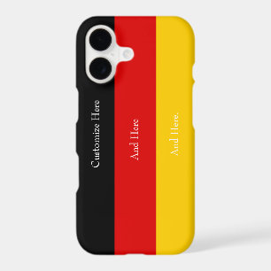 Germany Flag Colours Black Red Gold Personalised