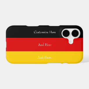 Germany Flag Colours Black Red Gold Personalised C
