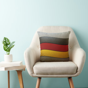 Germany Flag Colours-Chrome by Shirley Taylor Cushion