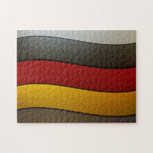 Germany Flag Colours-Chrome by Shirley Taylor Jigsaw Puzzle