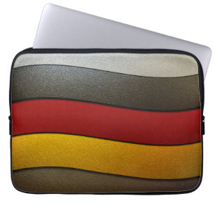 Germany Flag Colours-Chrome by Shirley Taylor Laptop Sleeve