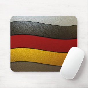 Germany Flag Colours-Chrome by Shirley Taylor Mouse Mat